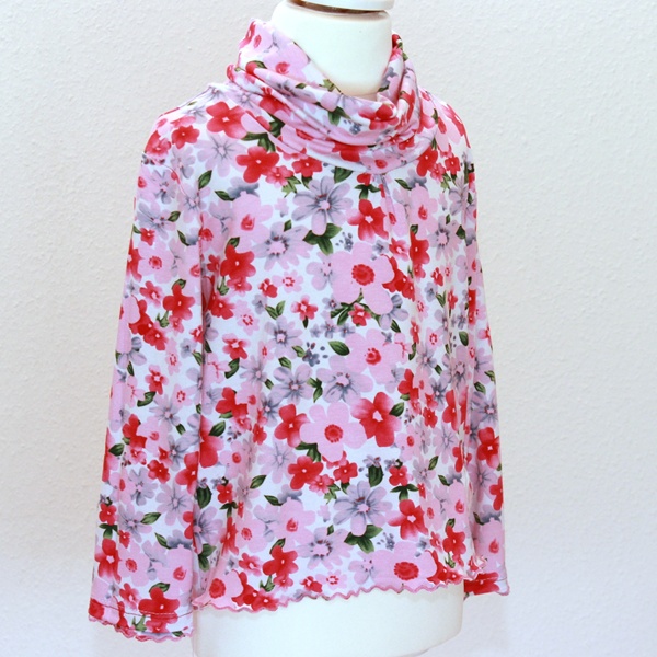 Hoeckchen Rollkragen-Shirt Größe 92 Blumen